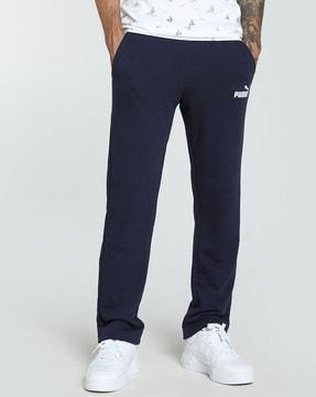 brand print straight track pants