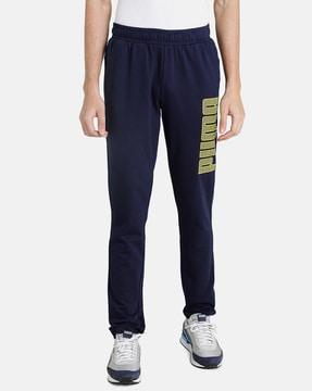 brand print straight trackpants