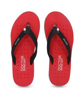 brand print thong-strap flip-flops