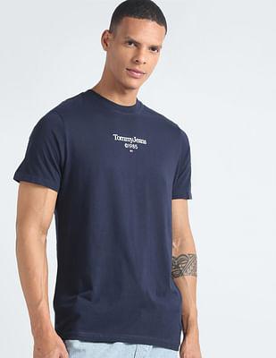 brand print transitional cotton t-shirt