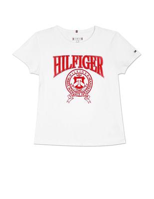 brand print varsity t-shirt