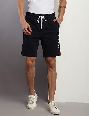 brand stripe leo sweat shorts