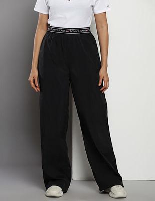 brand tape baggy track pants