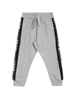 brand taped cotton joggers