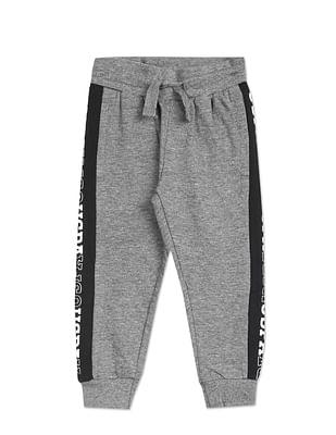 brand taped cotton joggers