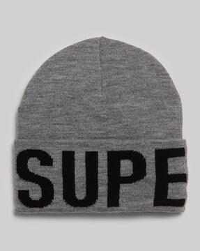 branded knitted beanie