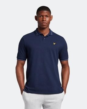 branded ringer polo t-shirt