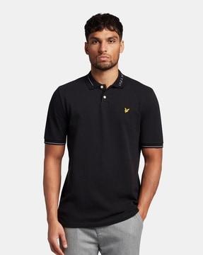 branded ringer polo t-shirt