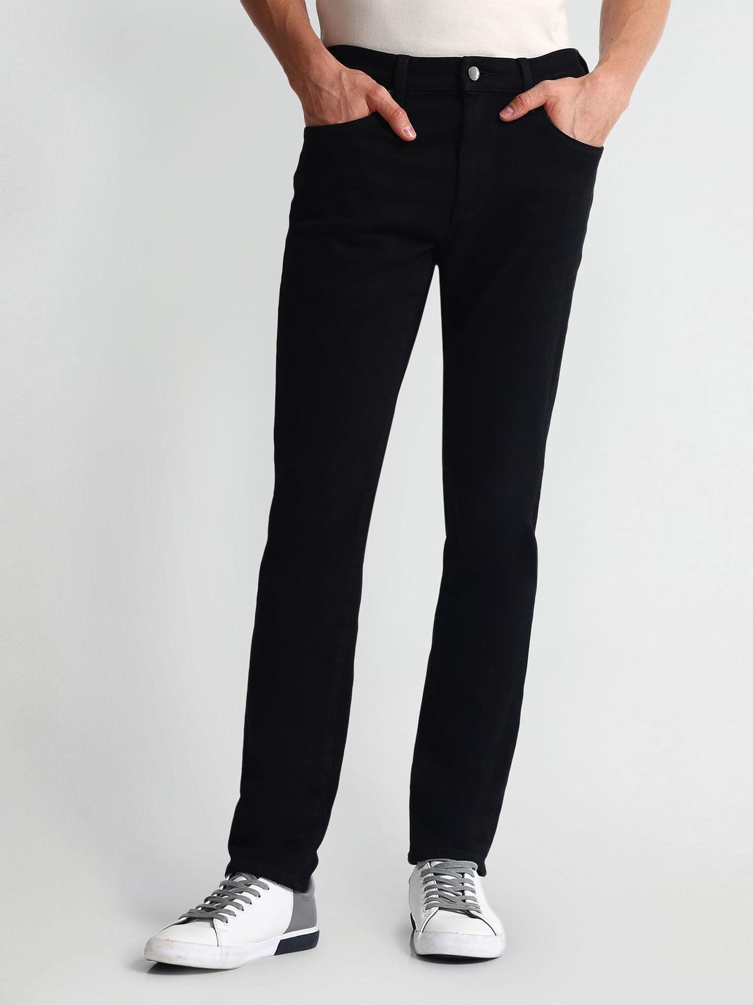 brandon slim tapered fit black jeans