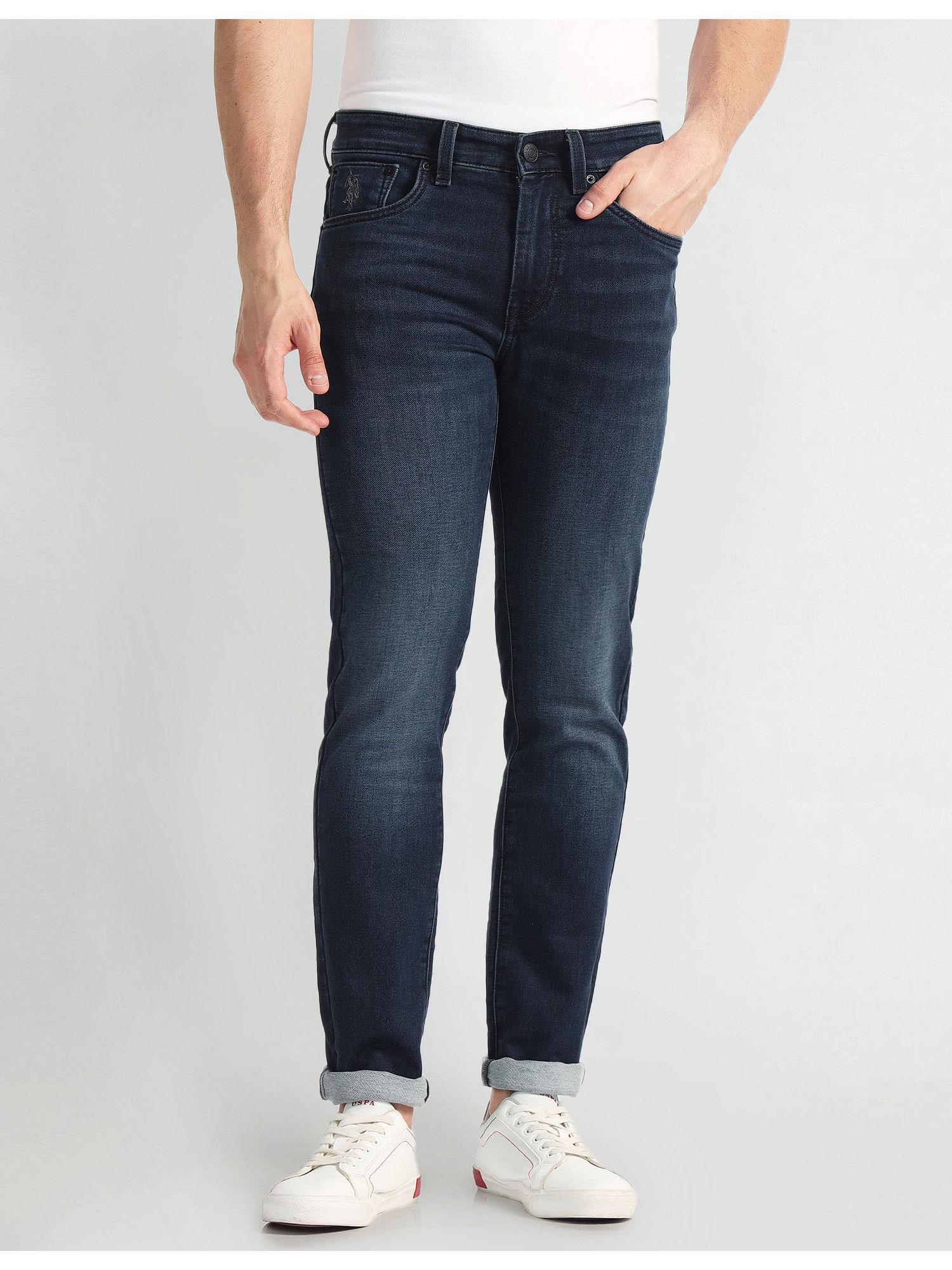 brandon slim tapered fit blue jeans