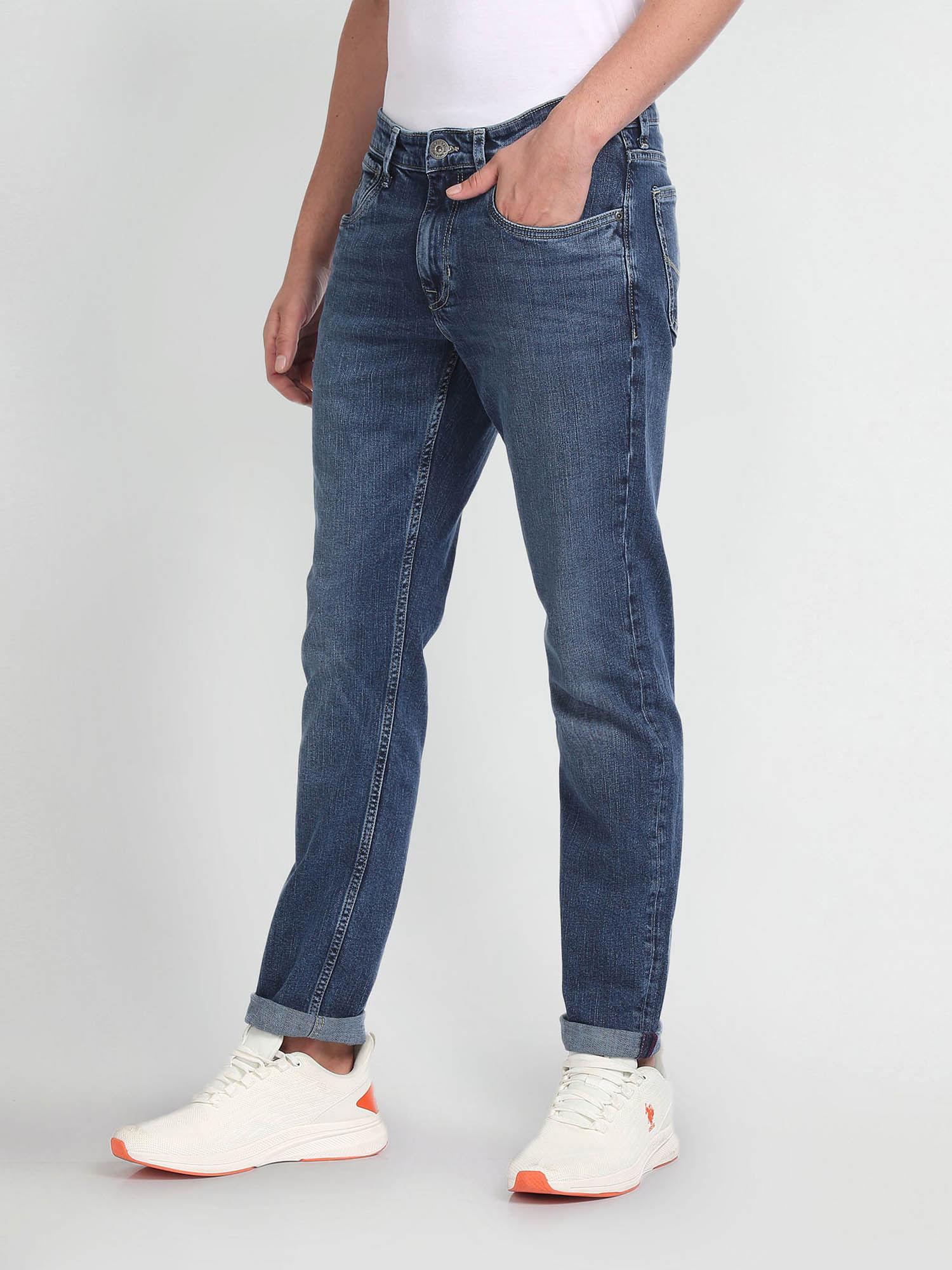 brandon slim tapered fit blue jeans