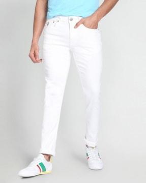 brandon tapered fit mid-rise jeans