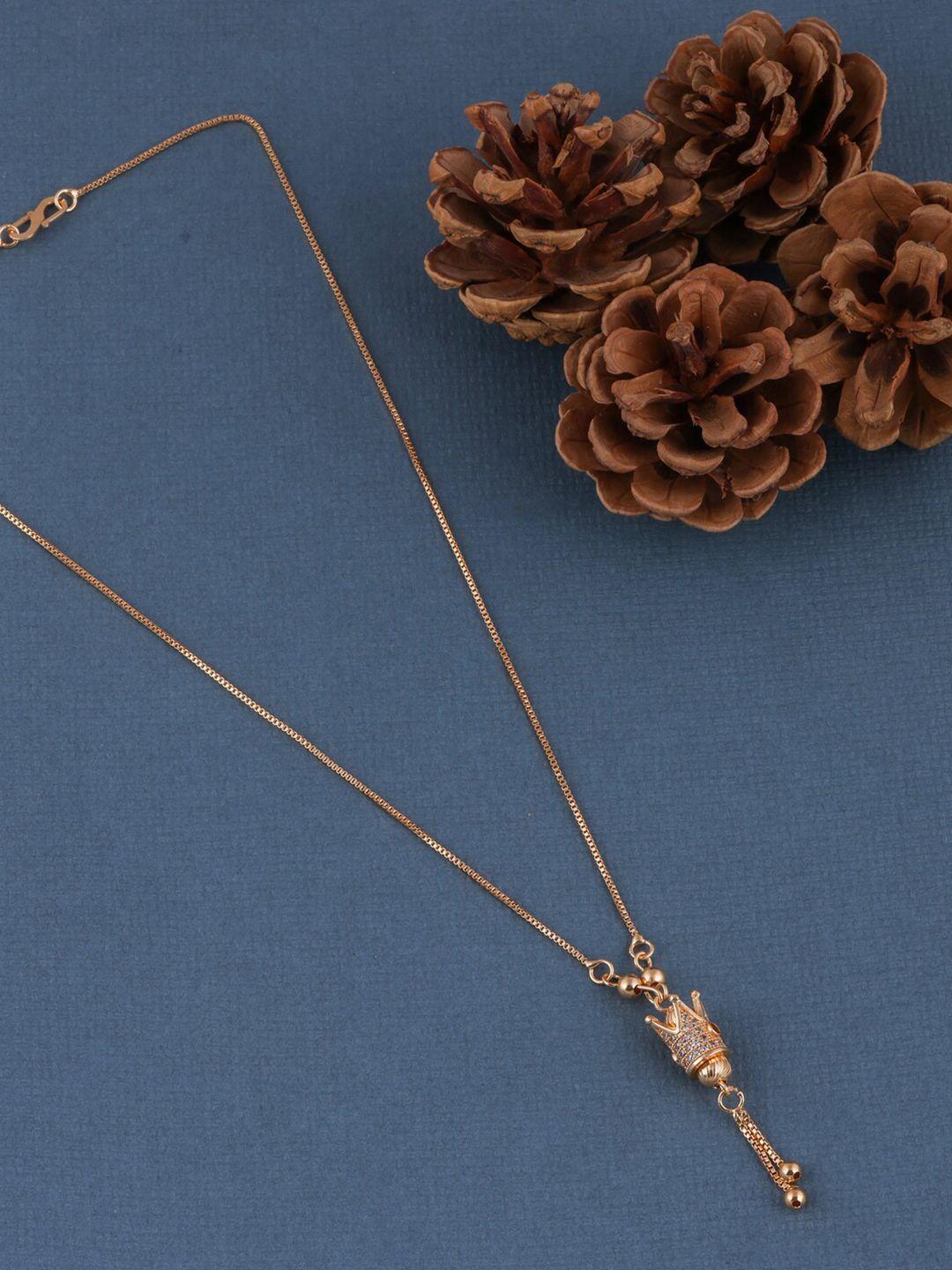 brandsoon gold-toned brass rose gold-plated chain