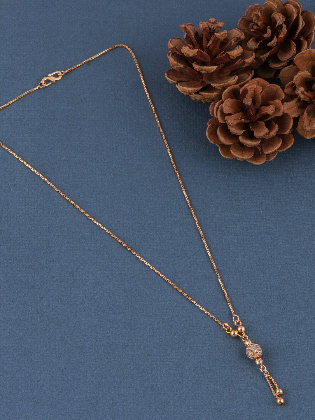 brandsoon rose brass rose gold-plated necklace