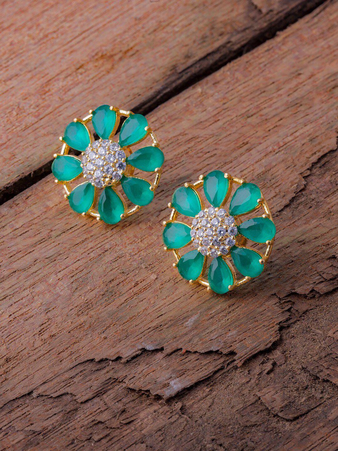 brandsoon gold-plated floral studs earrings