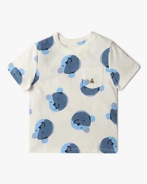 brannan bear graphic printed t-shirt with patch pockets