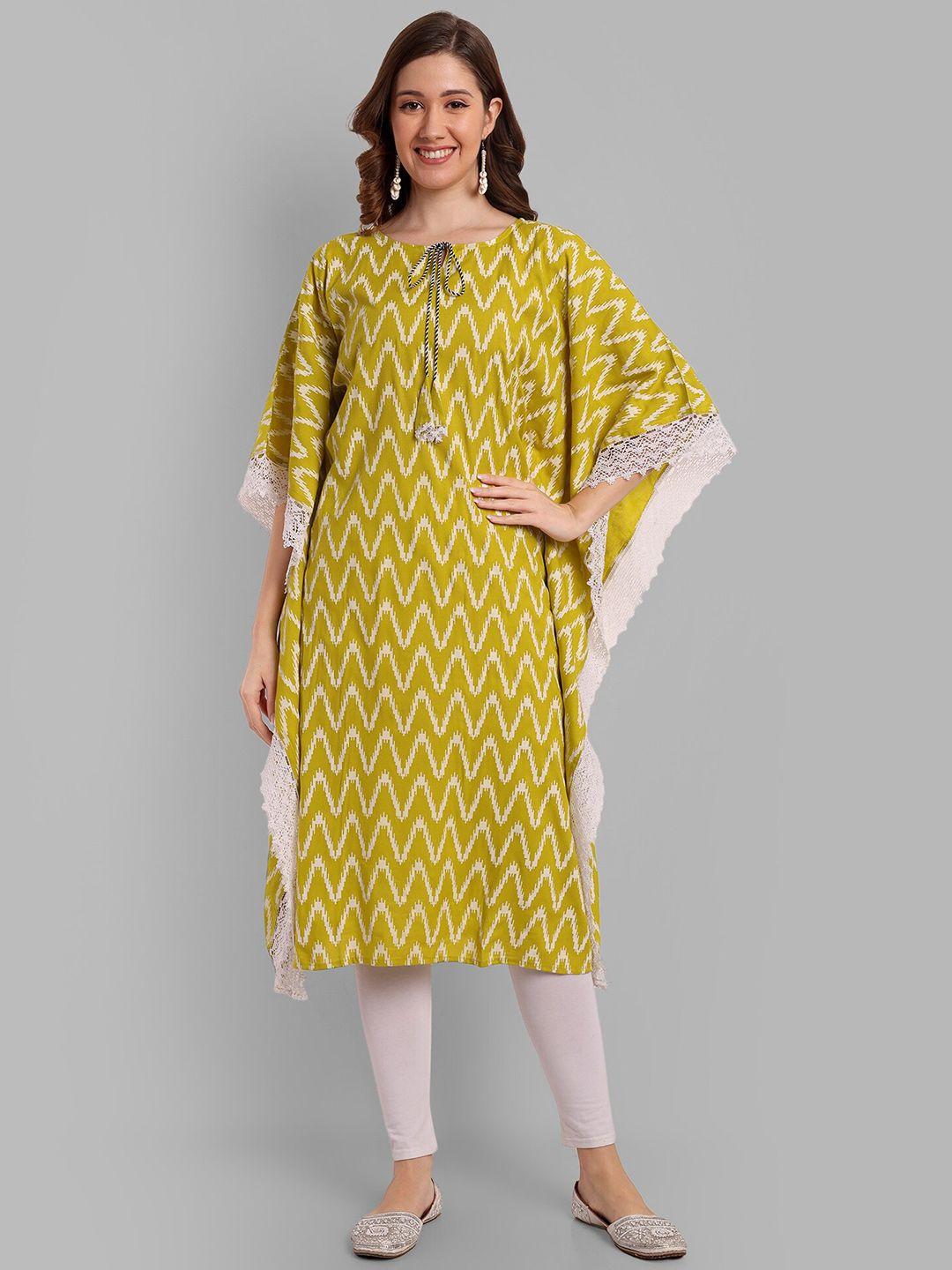 brask india chevron printed kaftan kurta