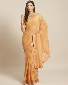 brasso saree with patch border