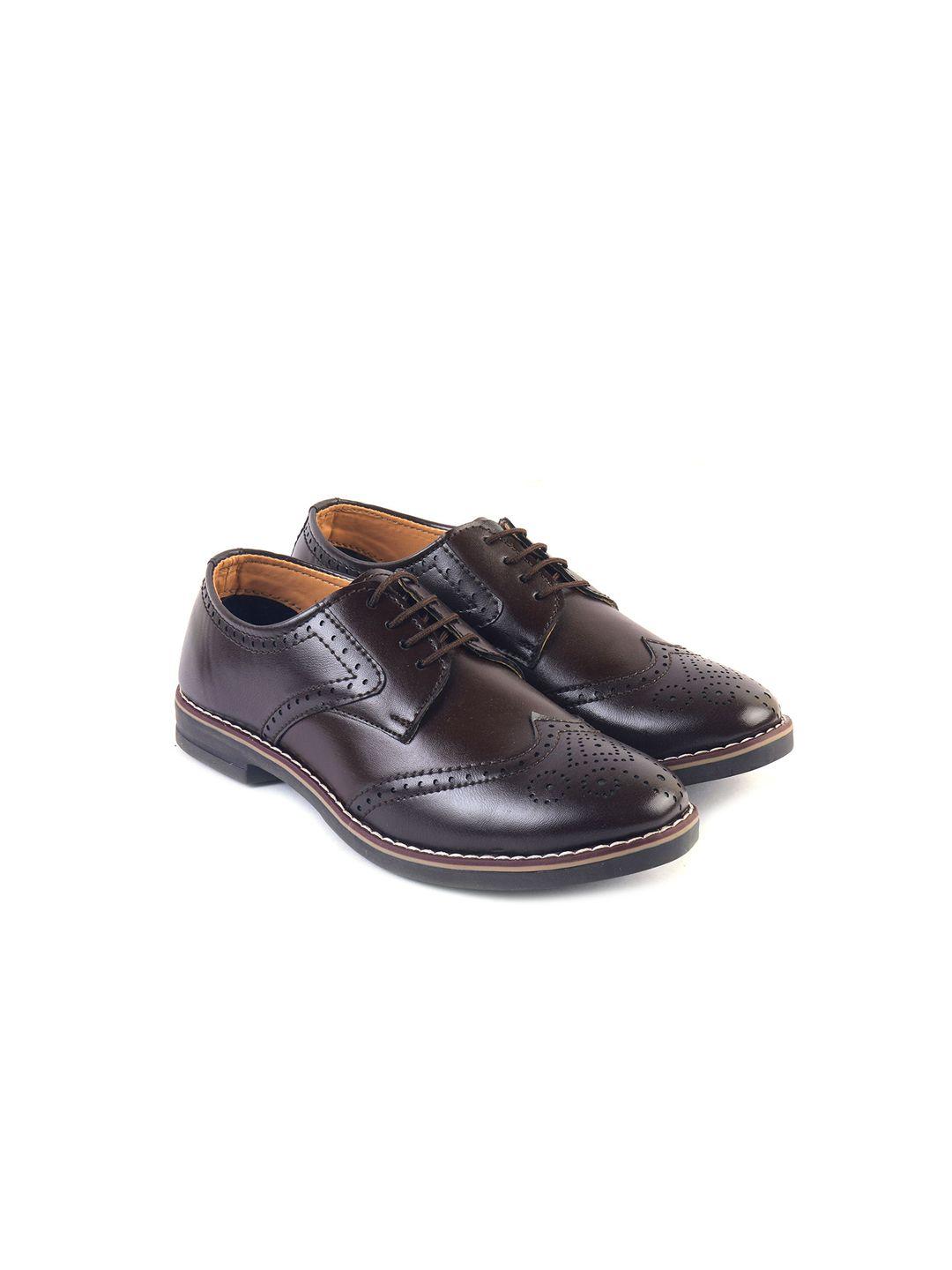 bratva boys brown perforated brogues