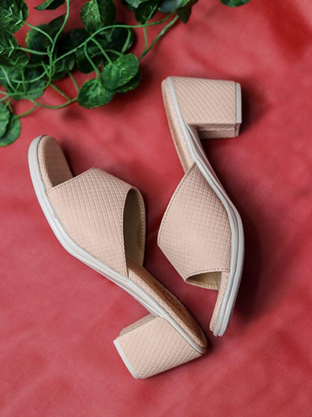 brauch nude-coloured block pumps