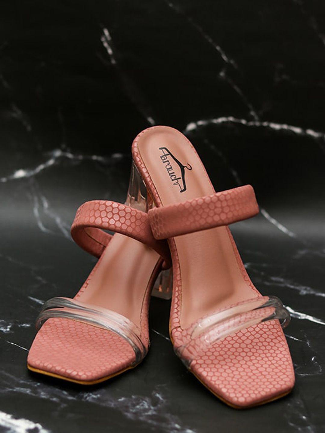 brauch peach-coloured block sandals