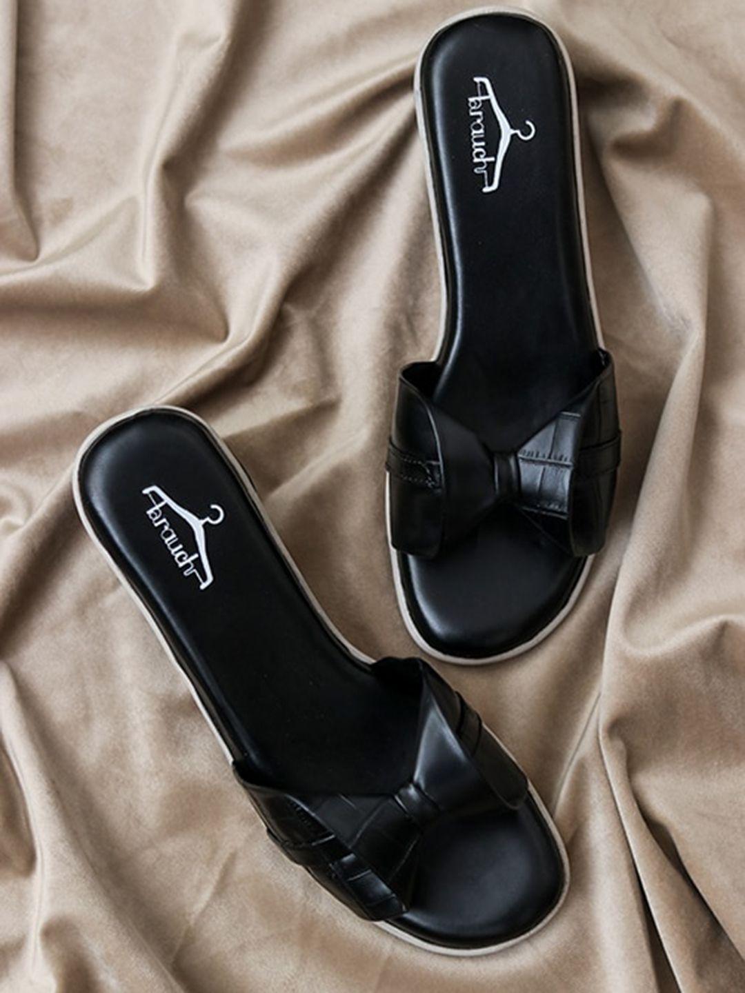 brauch black textured block sandals