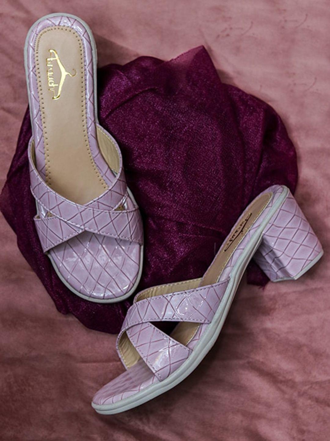 brauch lavender block mules