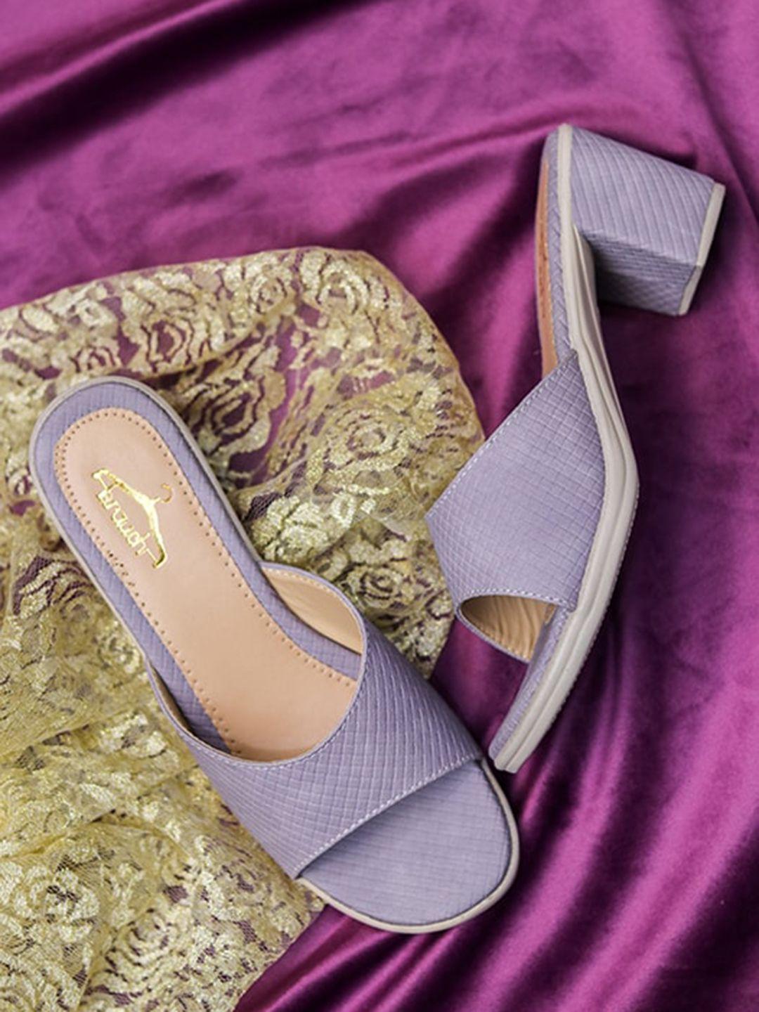 brauch lavender block pumps