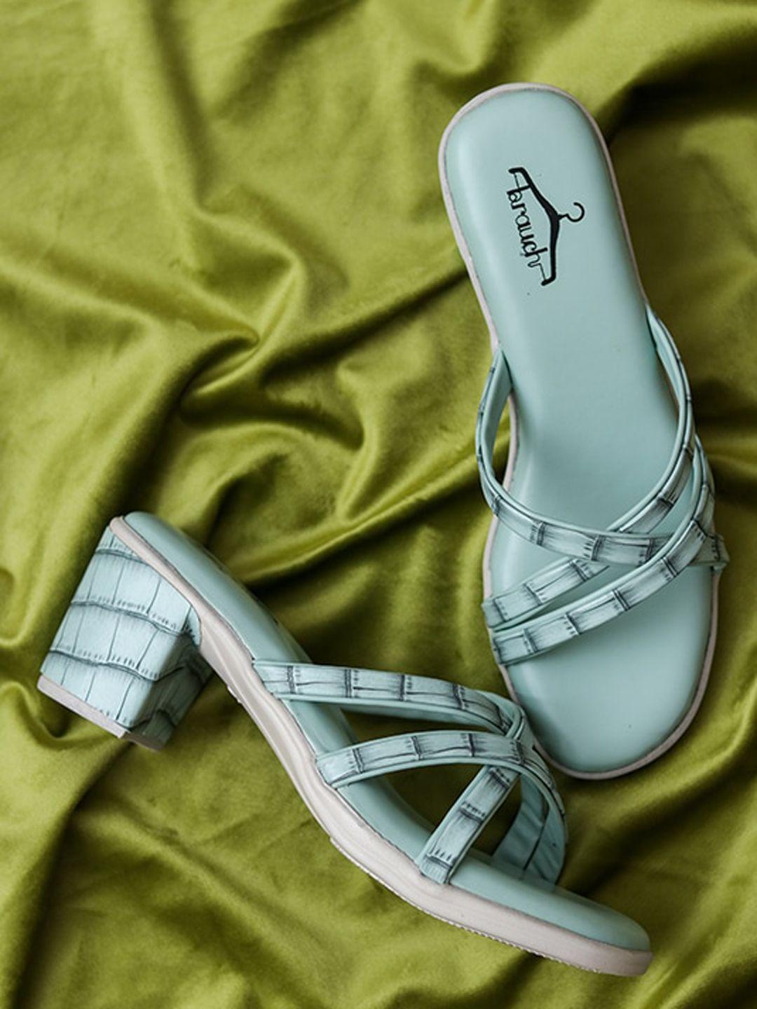 brauch sea green block mules with bows