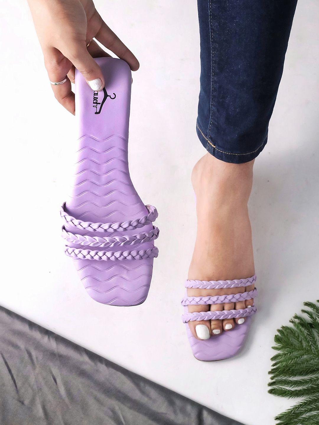 brauch women lavender open toe flats