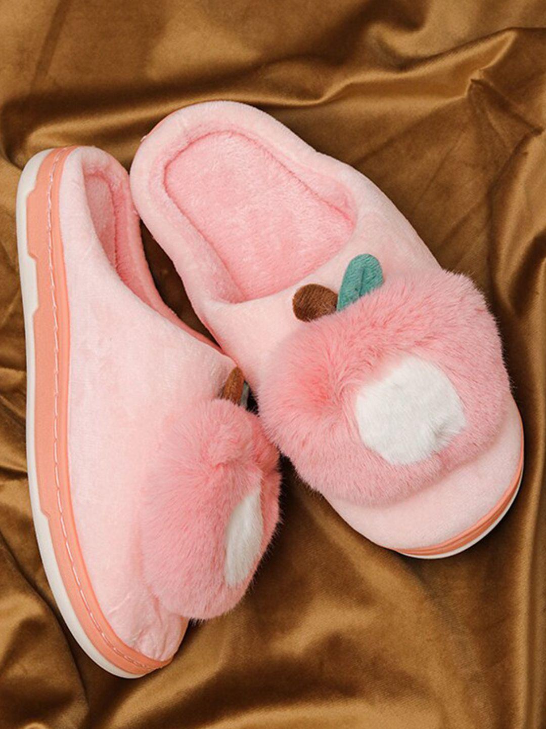 brauch women peach-coloured & white room slippers