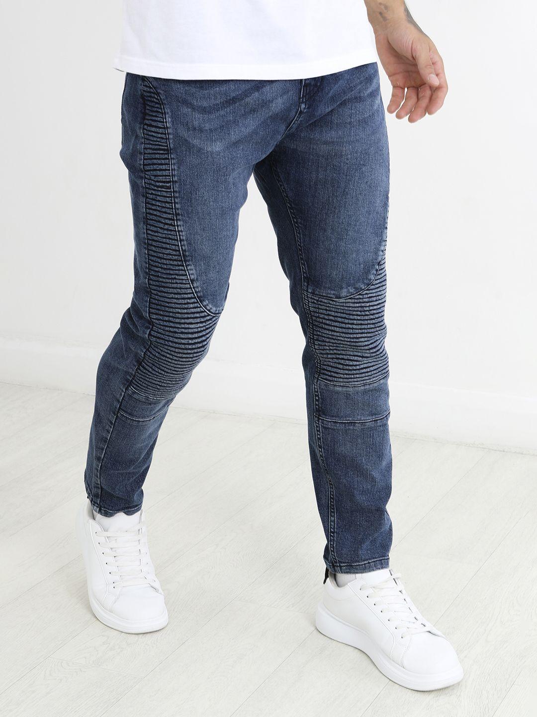 brave soul men blue skinny fit light fade stretchable jeans