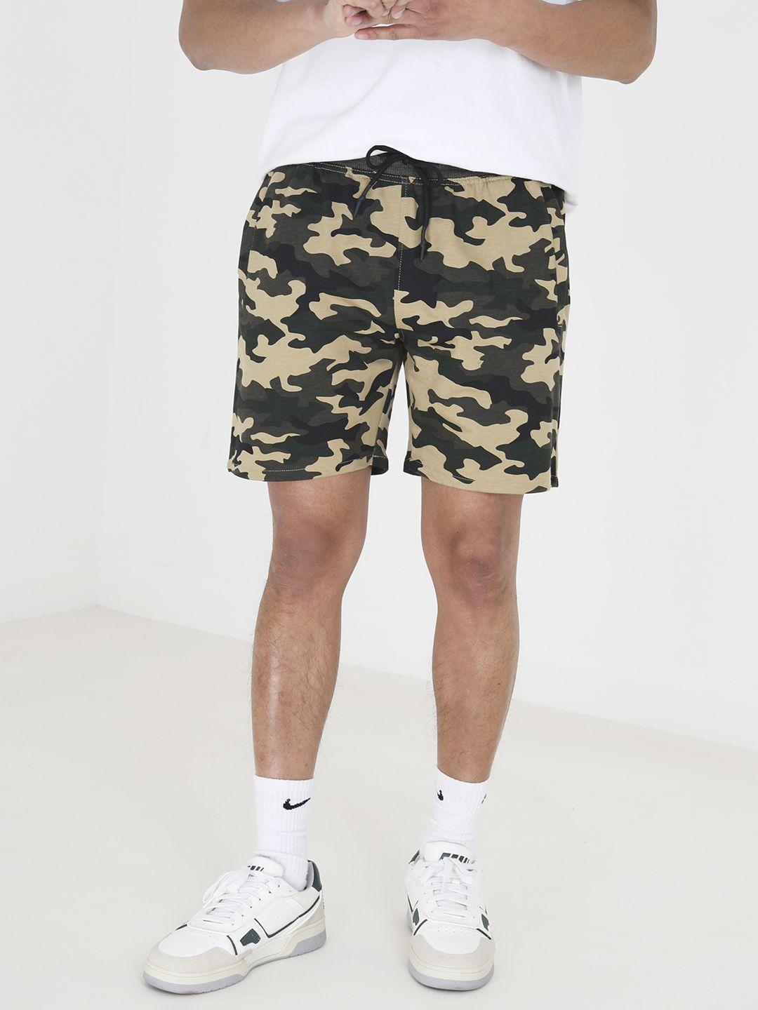 brave soul men camouflage printed shorts