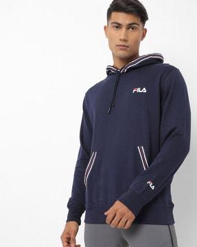 bravo brand print hoodie with kangaroo pocket