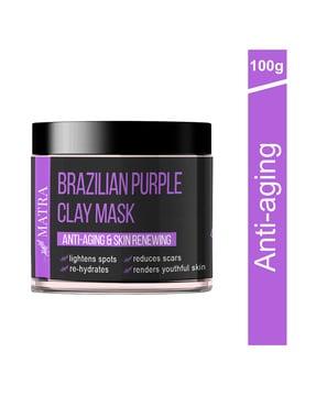 brazilian purple clay anti-aging and skin renewing face mask