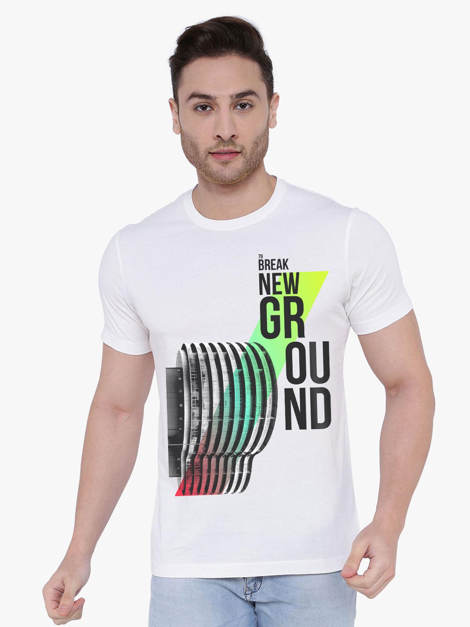 break newground creative graphic printed t-shirt for men