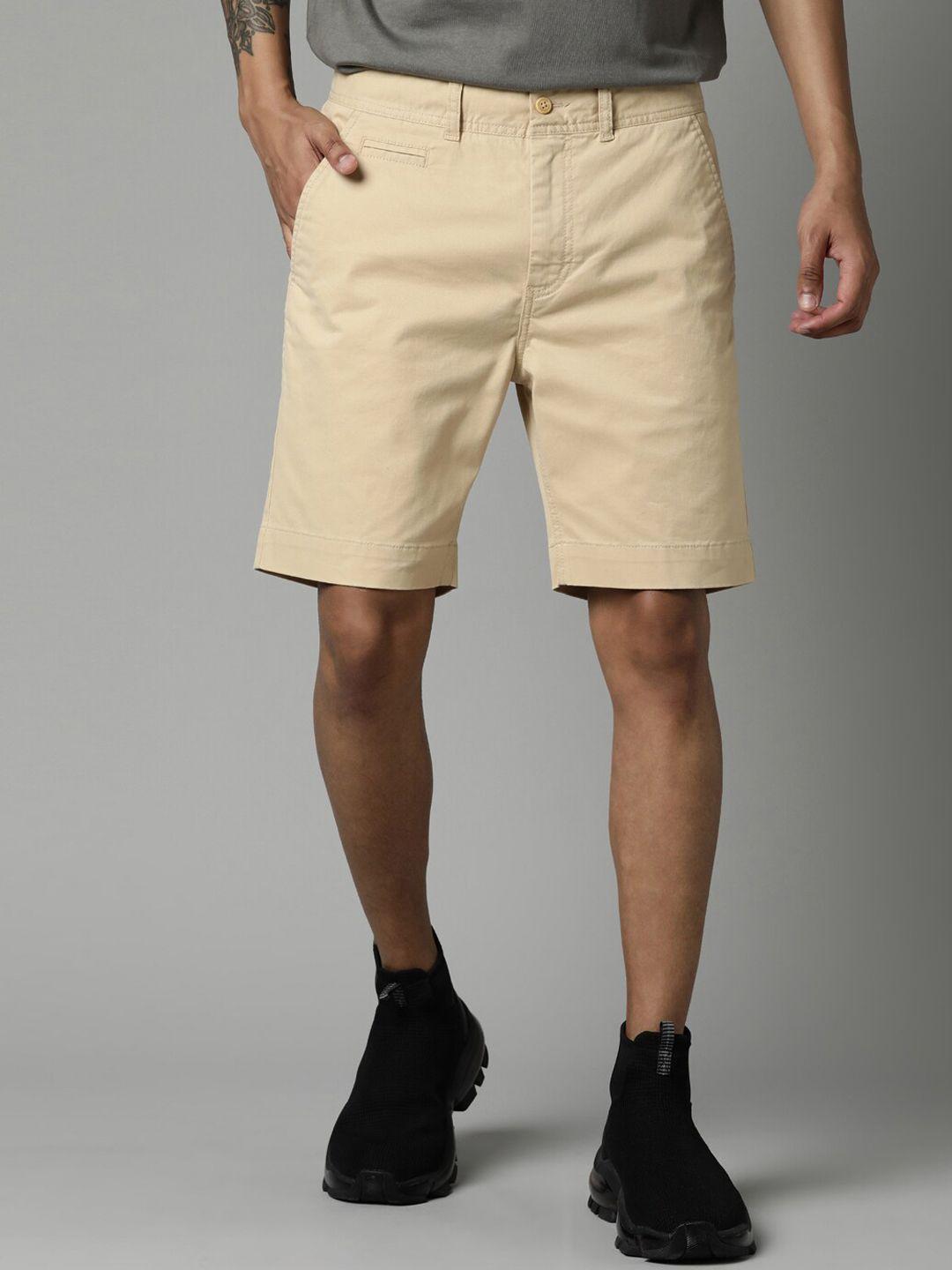 breakbounce-men-beige-slim-fit-chino-shorts
