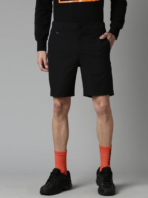 breakbounce black slim fit shorts