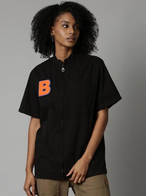 breakbounce black zipper shirt