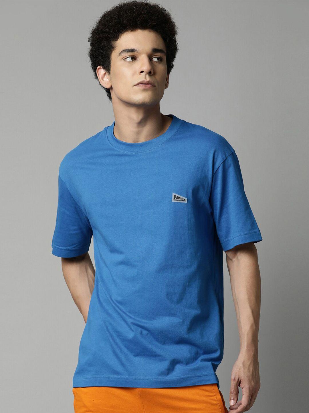 breakbounce men blue pure cotton t-shirt