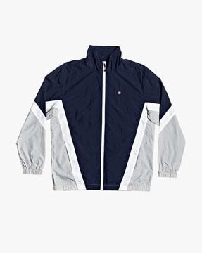 breaker colourblock zip-front jacket