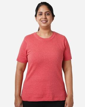 breathable at ease cotton knit top