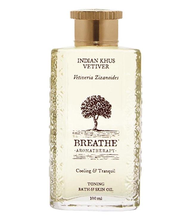 breathe aromatherapy indian khus vetiver bath & skin oil