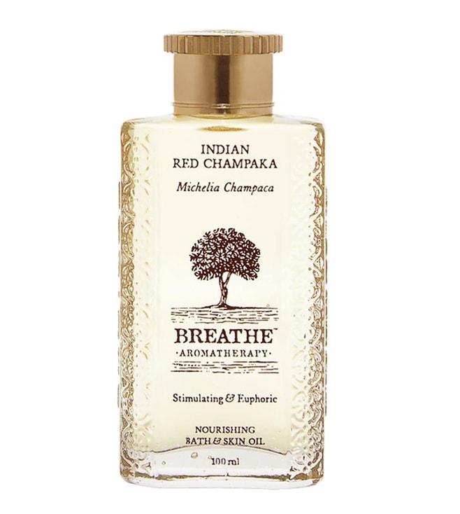 breathe aromatherapy red champaka bath & skin oil