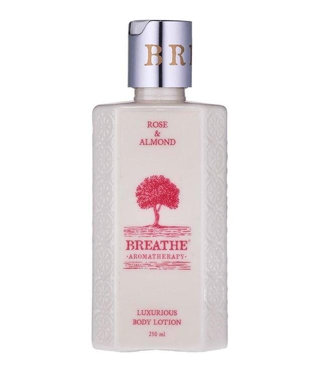 breathe aromatherapy rose & almond body lotion