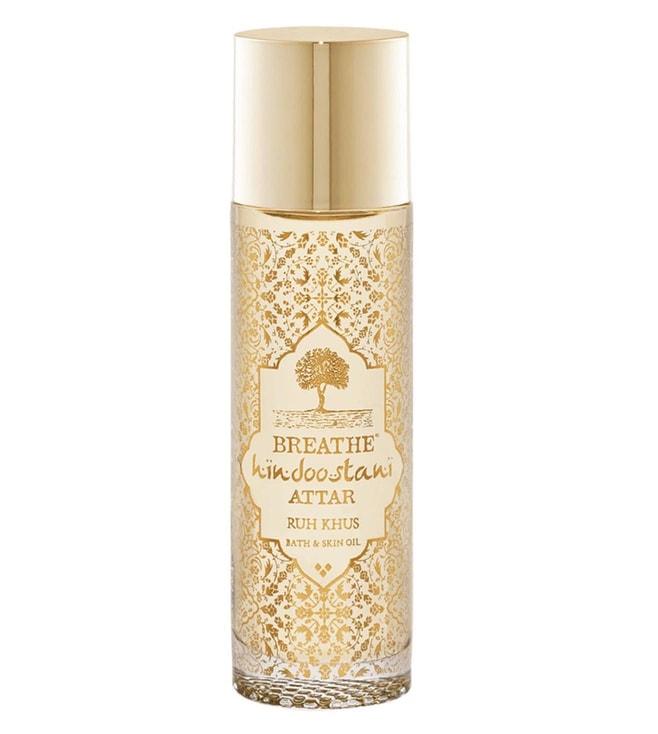 breathe aromatherapy ruh khus bath & skin oil
