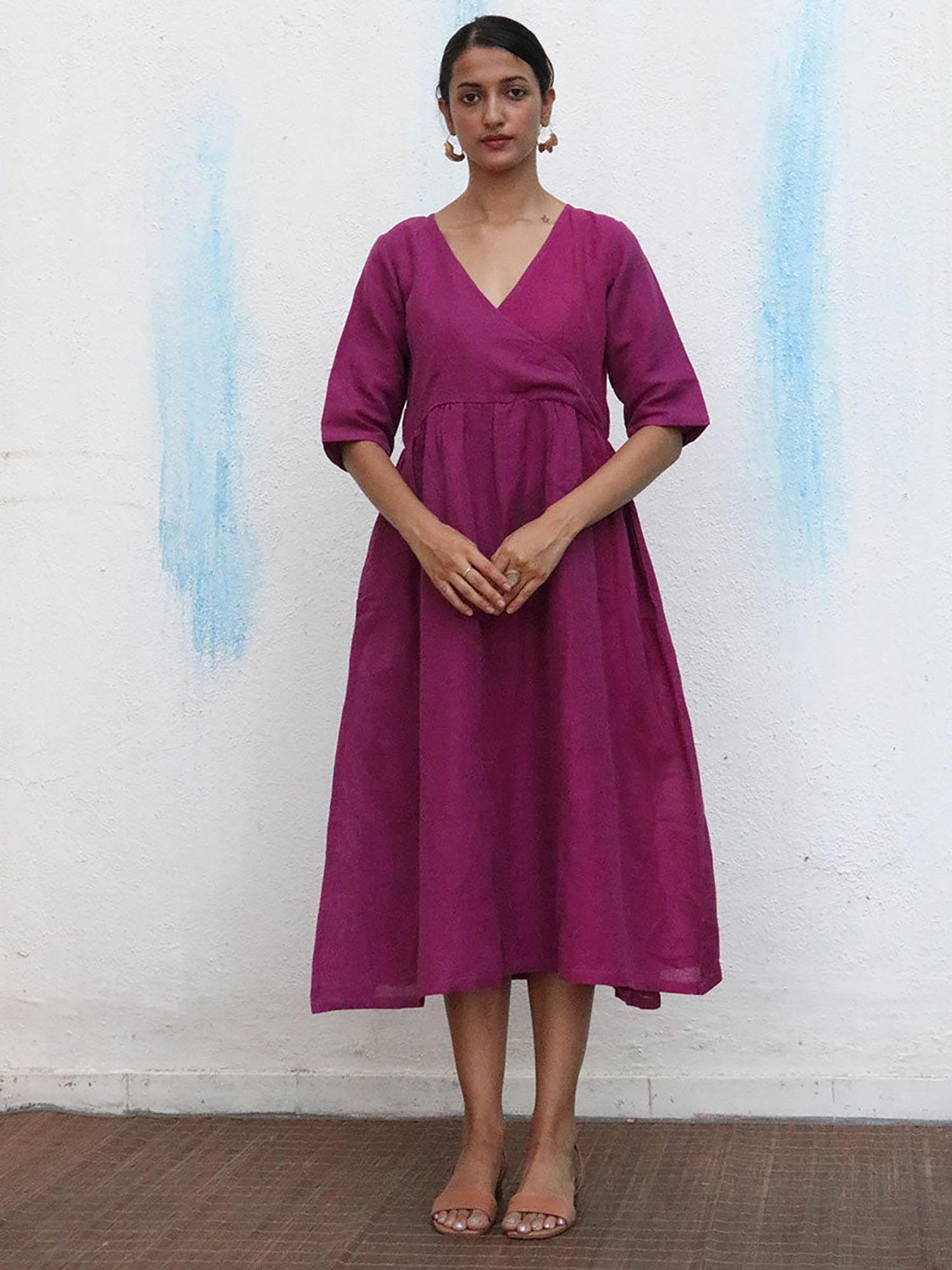 breathe brisa handwoven linen dress