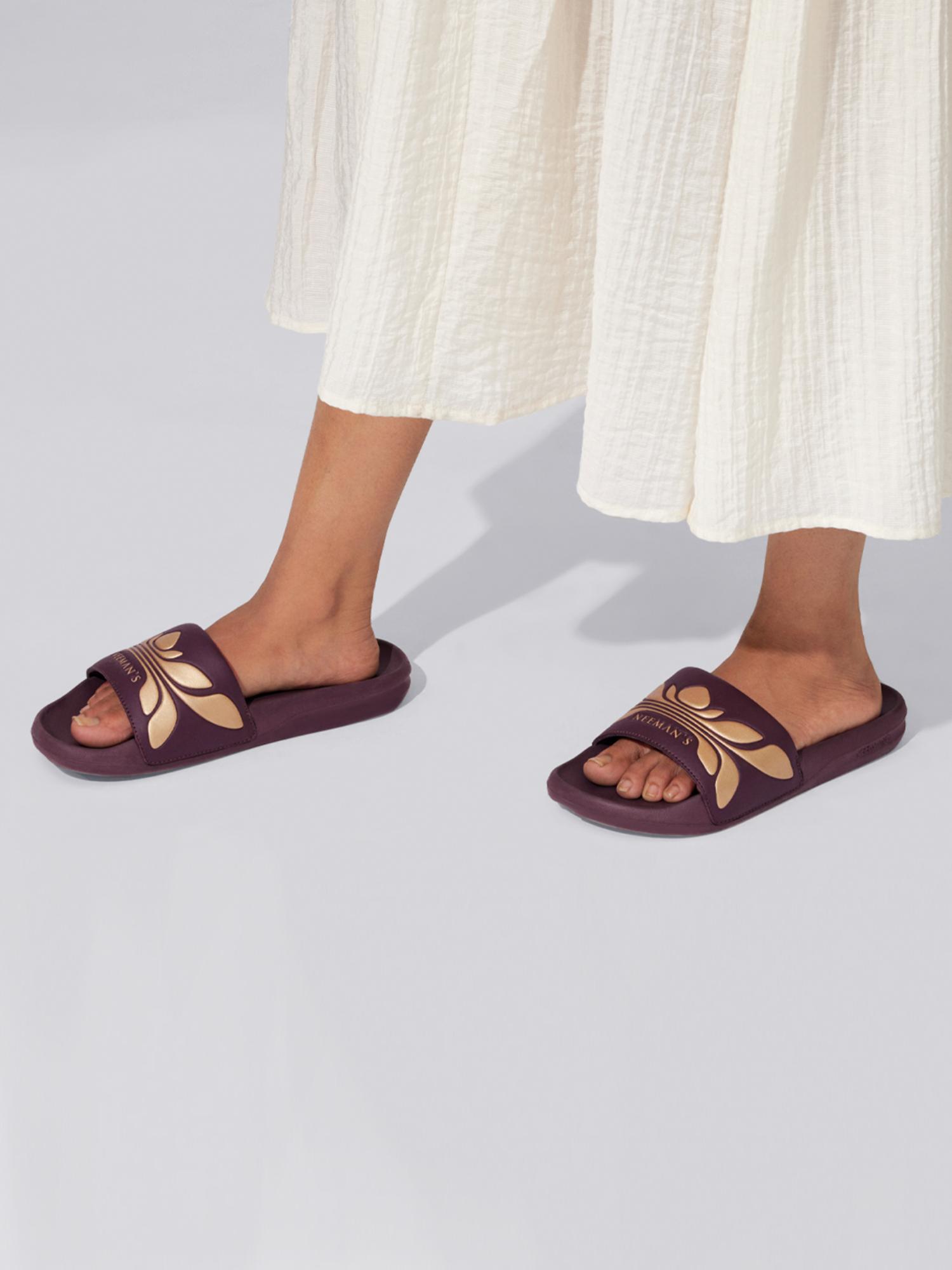 breather red plum solid slides