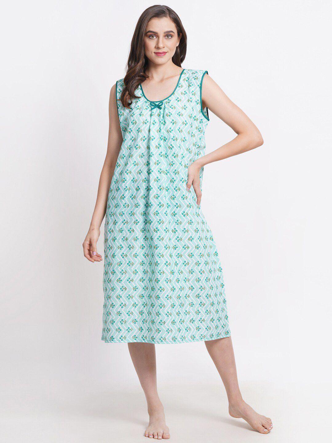 breezly floral printed pure cotton everyday nightdress