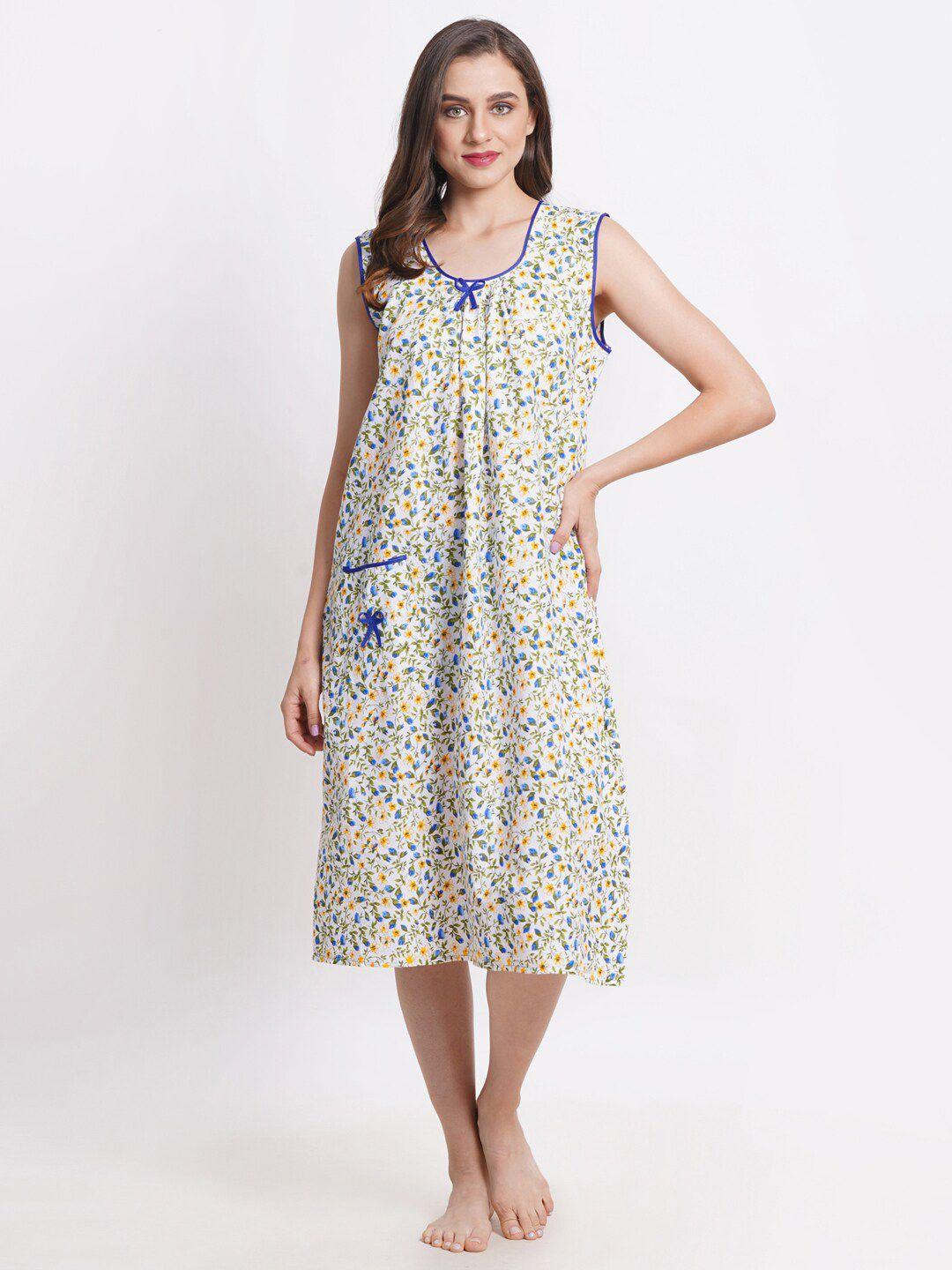 breezly floral printed pure cotton everyday nightdress
